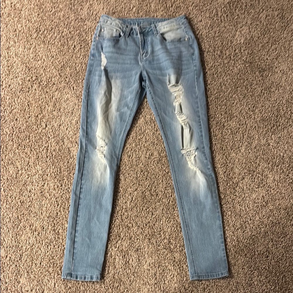 Distressed Light Blue Women's Jeans